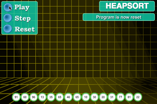 heapSort sort animate example
